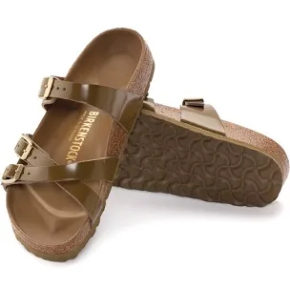 Birkenstock Franca Natural Patent Leather Sandals